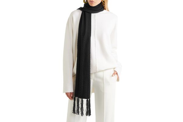 Frame Fringed Wool and Cashmere Scarf