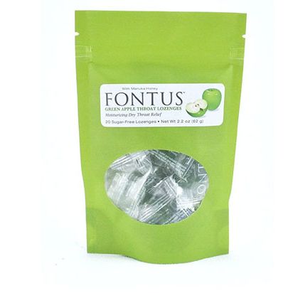 Fontus Throat Lozenges, Green Apple