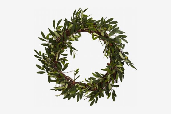 Nearly Natural 4773 Olive Wreath, 20-Inch, Green