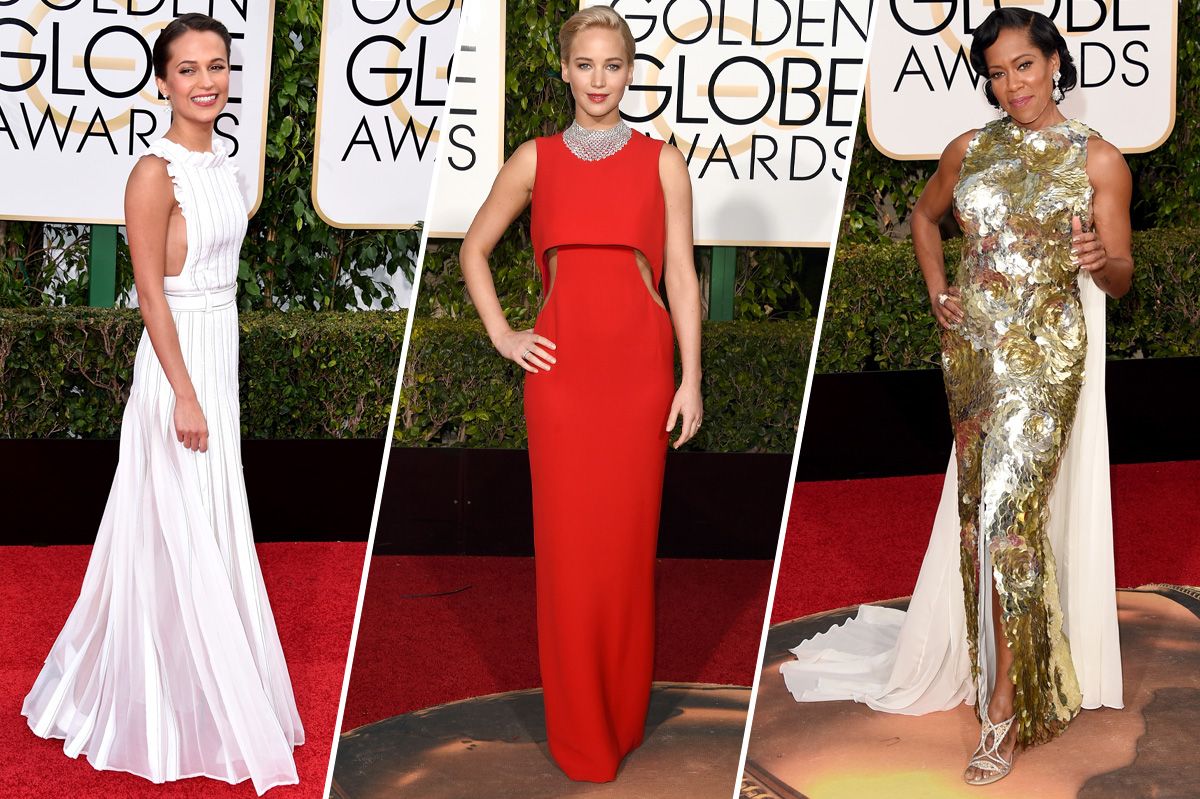 Golden Globes 2016: Alicia Vikander, Brie Larson, and Gina Rodriguez Red  Carpet Style