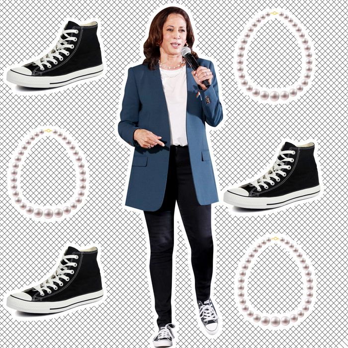 Women Wear Chucks and Pearls to Celebrate Kamala Harris