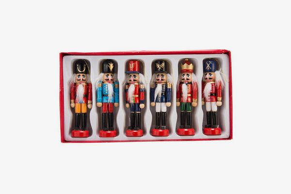 5 Tall Perfect for Christmas Trees Irish and Mariachi Wooden Christmas Nutcracker Ornaments by Clever Creations German Police Scottish Uncle Sam Variety 6 Pack Festive Decorations