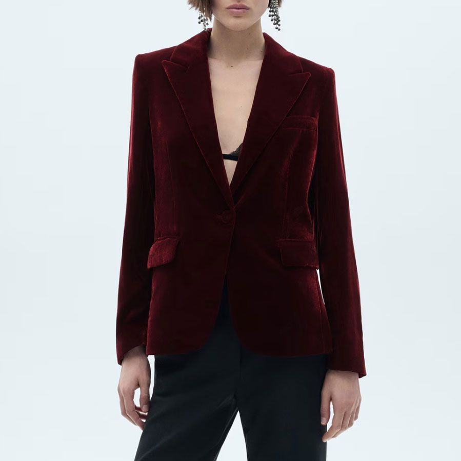 Mango Velvet Blazer