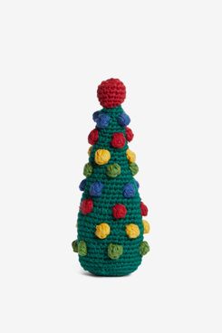 Ware of the Dog Cotton Crochet Pompom Tree Squeaky Dog Toy