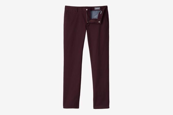 Men’s Slim Fit Stretch Washed Chino Pants, Plum