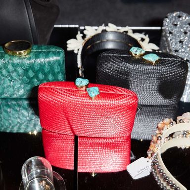 Purses and accessories on display at the Paul Kasmin Gallery's PK SHOP at the Snug of Soho Beach House.