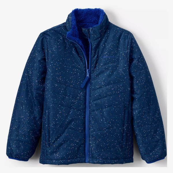 Lands’ End Girls Reversible Fleece Puffer Jacket