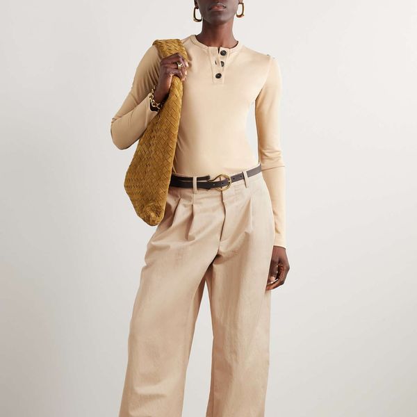 Wardrobe.NYC Pleated Cotton-Blend Drill Wide-Leg Pants