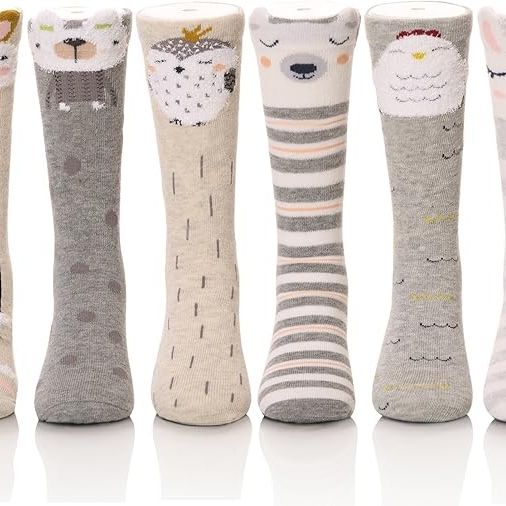 Color City Knee High Toddler Animal Socks (Pack of 6)
