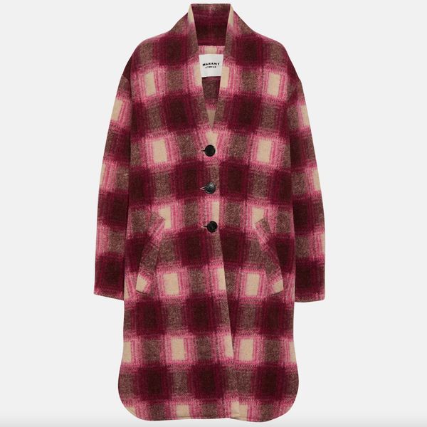 Marant Etoile Gabriel Checked Wool-Blend Coat