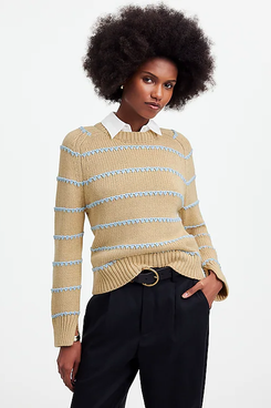 Madewell Textured Cotton Crewneck Sweater