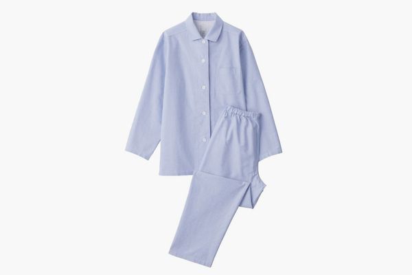 Muji Women's Organic Cotton Seamless Oxford Pajamas