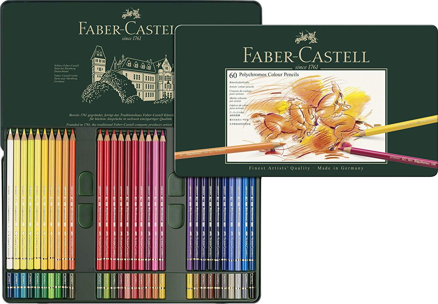12 Pieces Artists Metallic Colour Pencils With Tin Box 