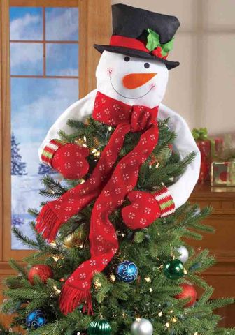 Christmas Snowman Top of the Tree Hugger