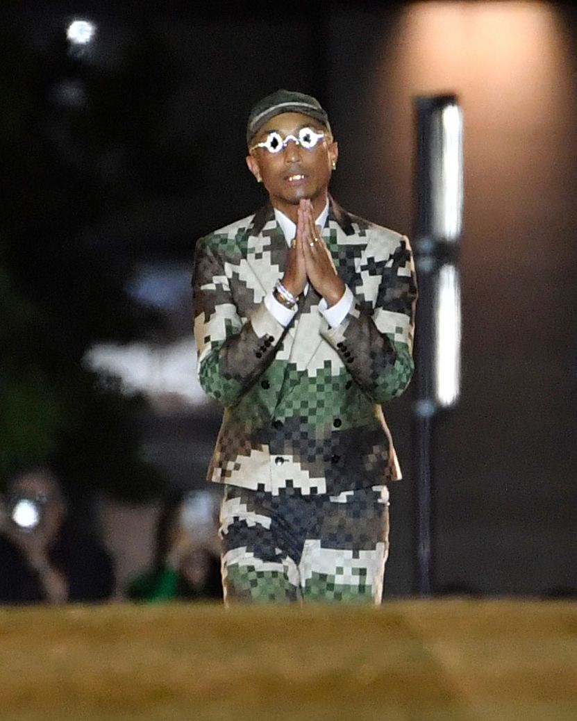 Pharrell Williams shows Louis Vuitton debut collection in front of  star-studded audience 