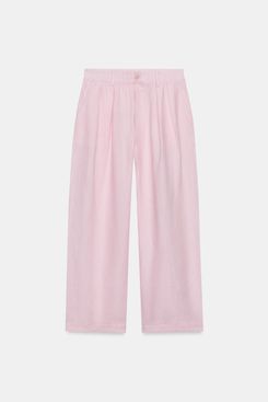 Zara 100% Linen Pleated Pants ZW Collection