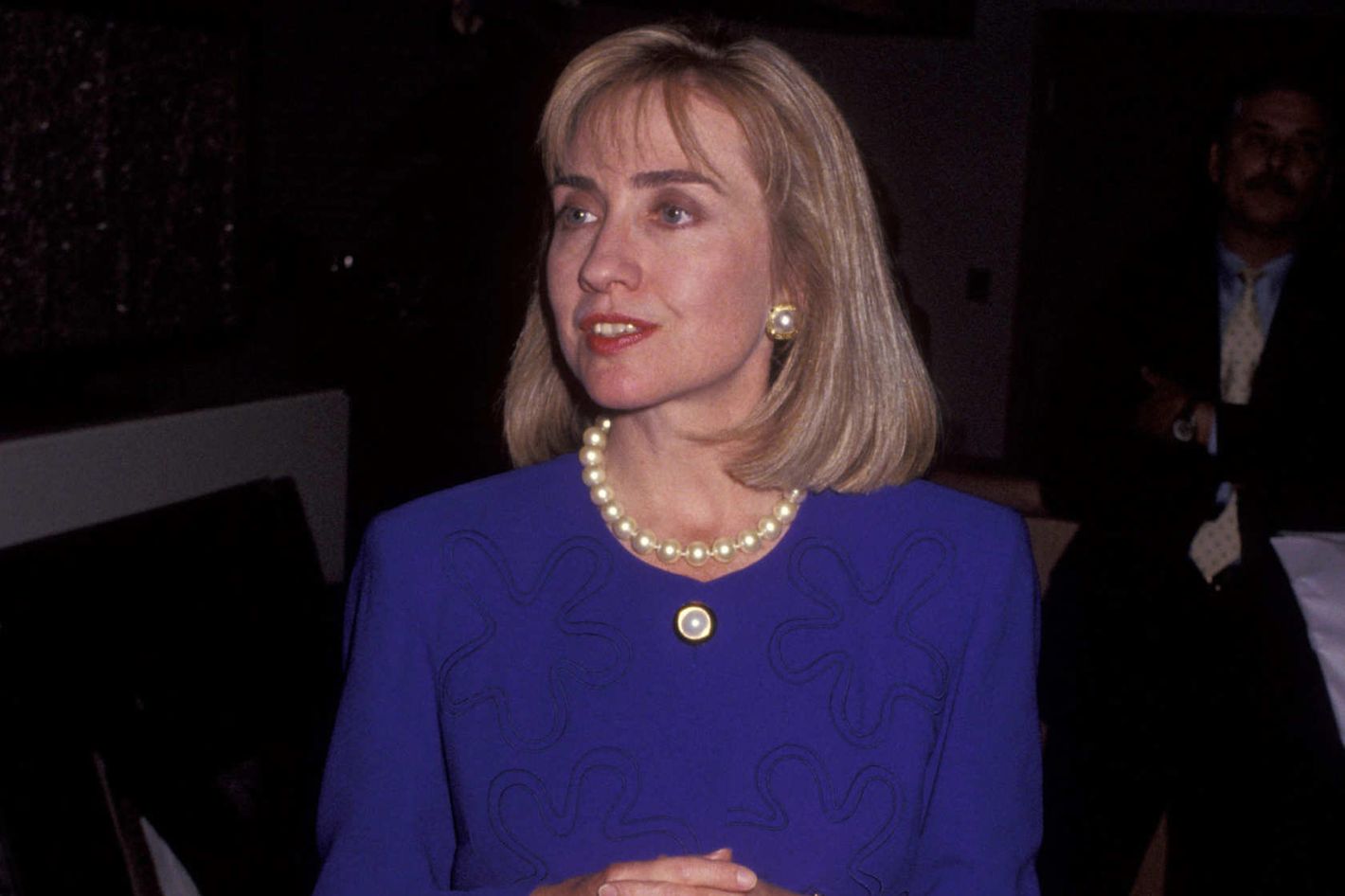 hilary clinton blue dress See Over 20 Years of Dressing to Become the First Female President Embroidered dress New Arrivals Women Black Size:S / US 6