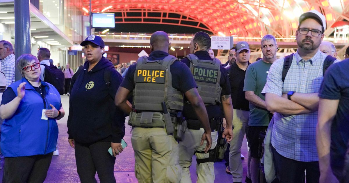 12:34 p.m. politics politics ICE Agents Are in Airports Now. Do You Feel Safer Yet? By Nia Prater Federal immigration agents have been spotted at American airports after President Trump ordered their deployment amid TSA staff shortages.