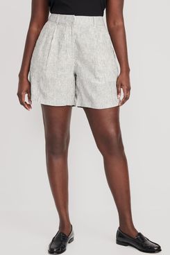 Old Navy Extra High-Waisted Striped Taylor Trouser Shorts for Women