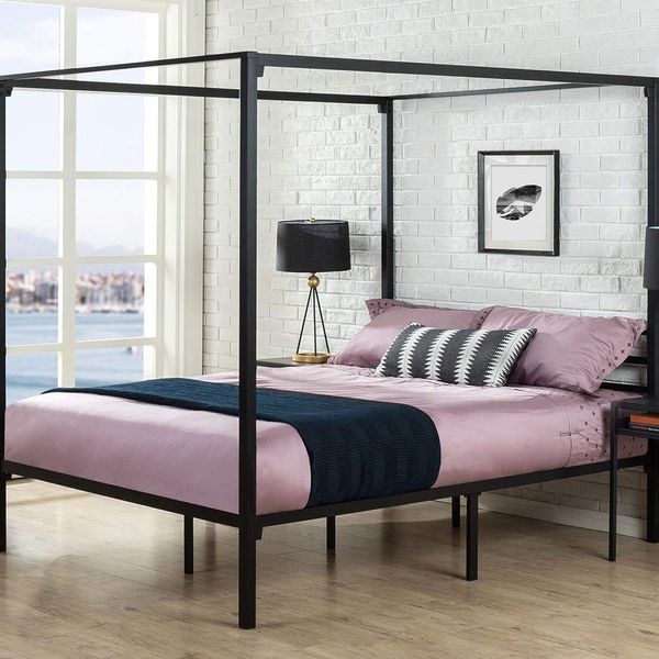 19 Best Metal Bed Frames 2020 The, Silver Canopy Bed Frame Queen
