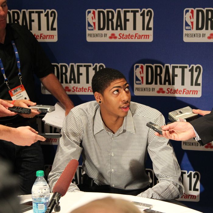 Anthony Davis is selected first overall in the 2012 NBA draft