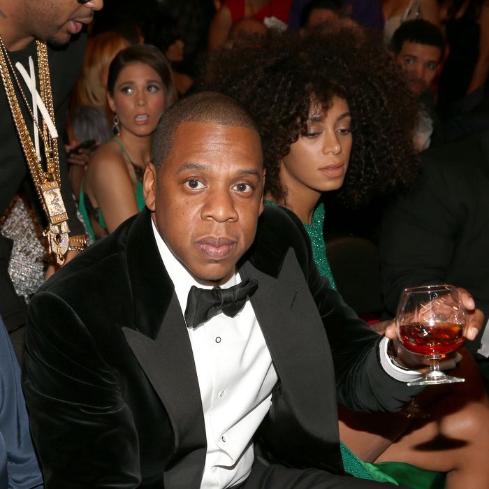 Rapper Jay-Z attends the 55th Annual GRAMMY Awards at STAPLES Center on February 10, 2013 in Los Angeles, California.