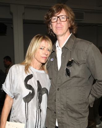 Sonic Youth members Kim Gordon and Thurston Moore attend the Rodarte Spring 2011 fashion show during Mercedes-Benz Fashion Week