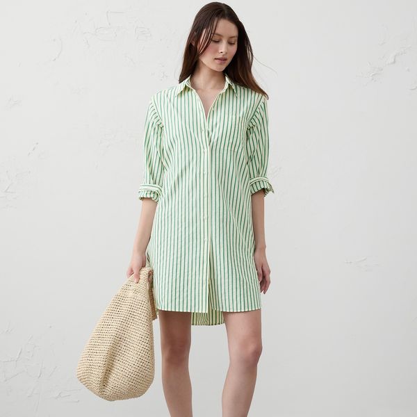 Banana Republic Factory Seersucker Mini Shirtdress