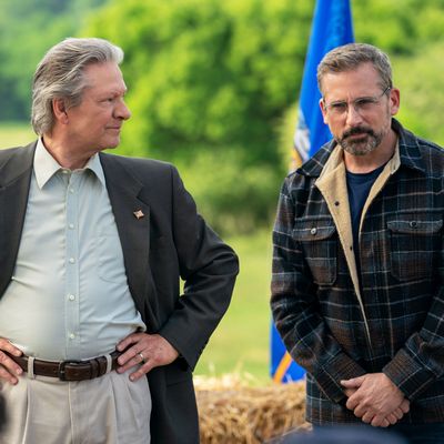 Chris Cooper and Steve Carell in Jon Stewart's Irresistible