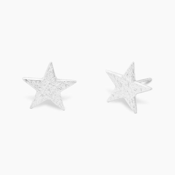 Gorjana Small Star Stud Earrings (Silver)