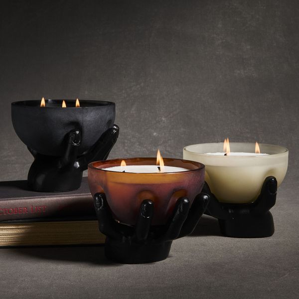 West Elm Spooky Hand Filled Glass Candle