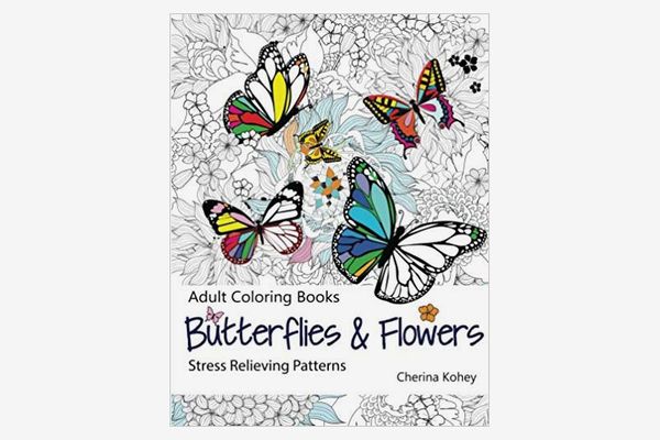 Adult Coloring Book: Butterflies and Flowers