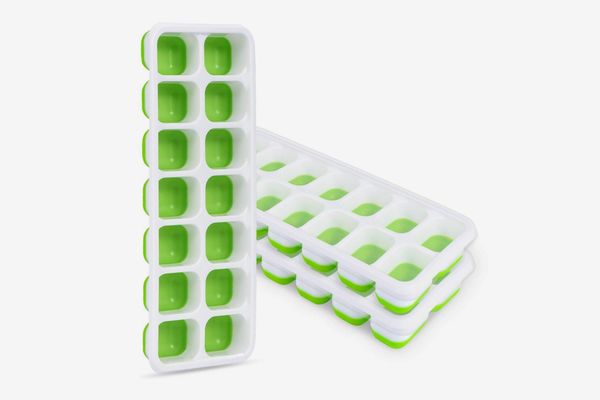 Adoric Life 3 Pack Easy Release Silicone Ice Cube Trays with Spill-Resistant Lids