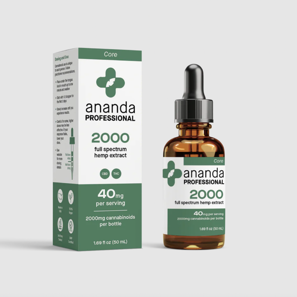 Ananda Full Spectrum 2000 CBD Oil, Premium Hemp Extract
