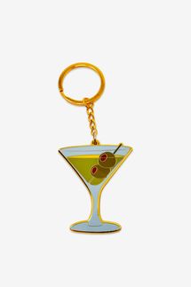 Jenny Lemons Martini Enamel Keychain