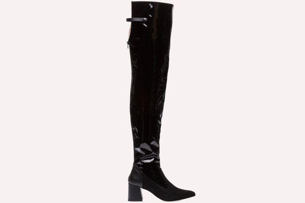 Kalda Black Eyja 80 Patent Leather Boots