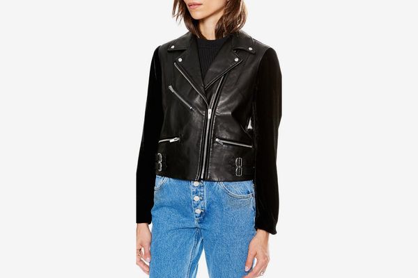 Puzzle Velvet and Leather Jacket