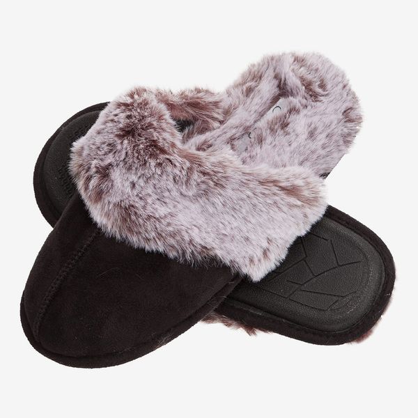 ladies full fur slippers