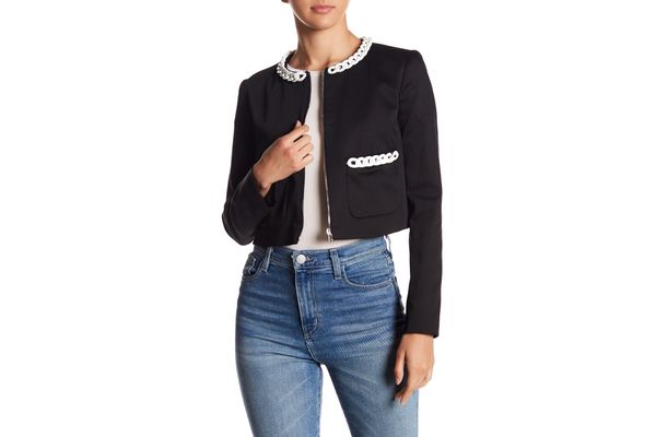 LOVE Moschino Cropped Chain Trim Jacket
