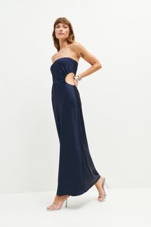 Reformation Nevaeh Satin Dress - Danube