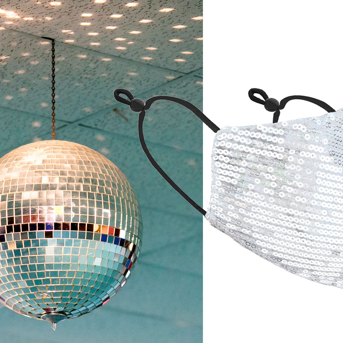 mirror ball head costume