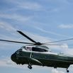 Marine One, carrying President Trump, taking off near the White House on August 4.