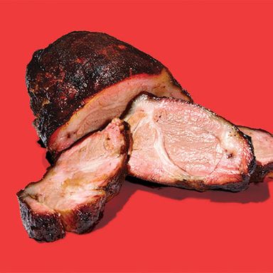 Char Siu Pork at Fletcher’s Brooklyn Barbecue
$7 for a quarter-pound; 433 Third Ave., nr. 8th St., Gowanus; 347-763-2680
The menu draws influences from everywhere—Austin, Kansas City, even Hawaii and Asia, which inspired the char siu pork steak, marinated and glazed in a hoisin sauce blended with ginger, honey, and five-spice powder.