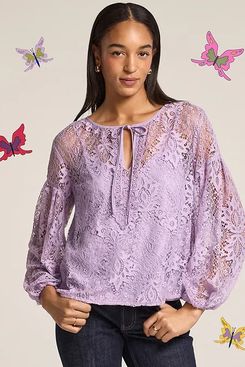 Old Navy x Anna Sui Lace Applique Top