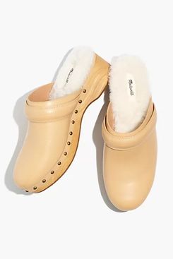 Madewell The Cecily Clog in Shearling