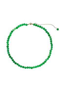 Seree Lime Green Jade Beaded Necklace