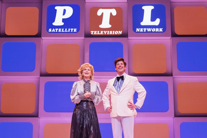 Katie Brayben and Christian Borle in 'Tammy Faye: The Musical.'