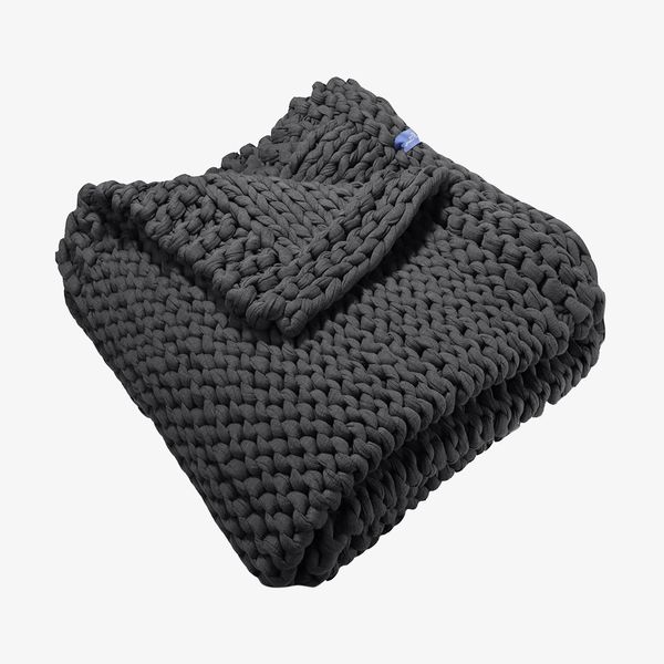 15-Pound Handmade Chunky-Knit Weighted Blanket