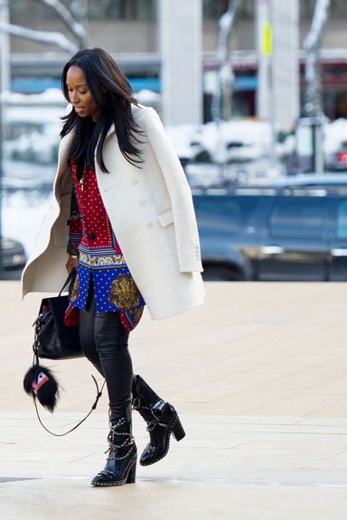 Nyfw Street Style, Day 1: Springy Pastels, Big Coats, And Bare Ankles