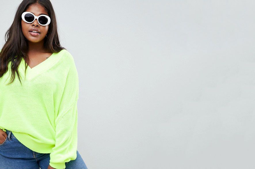 neon sweater outfit